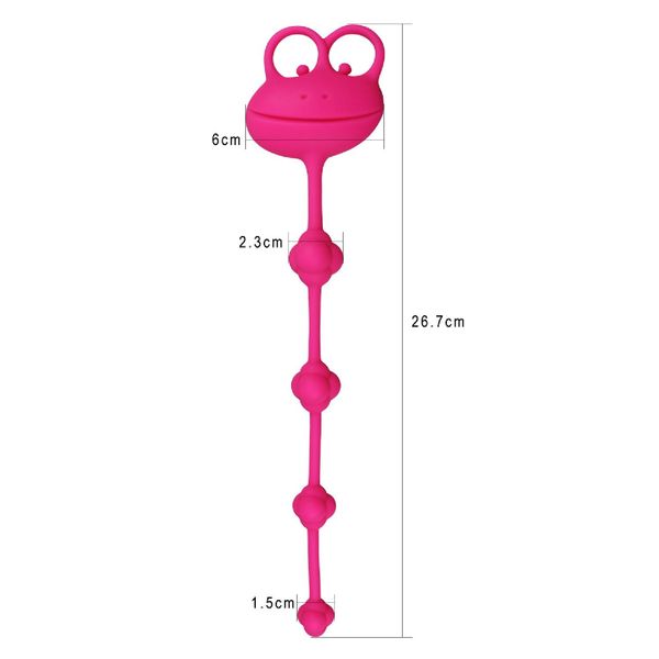 10"" Silicone Frog Anal Beads zdjęcie 2