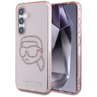 etui karl lagerfeld rhinestones k. head  logo do samsung galaxy s25 różowy