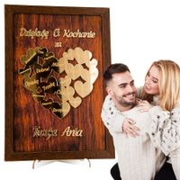 Laurka złota Prezent Laurka Serce na Walentynki Laurka z Personalizacją