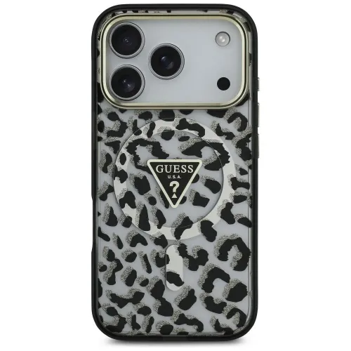 Etui Guess MagSafe do iPhone 17 Pro Leopard Glitter Black na Arena.pl