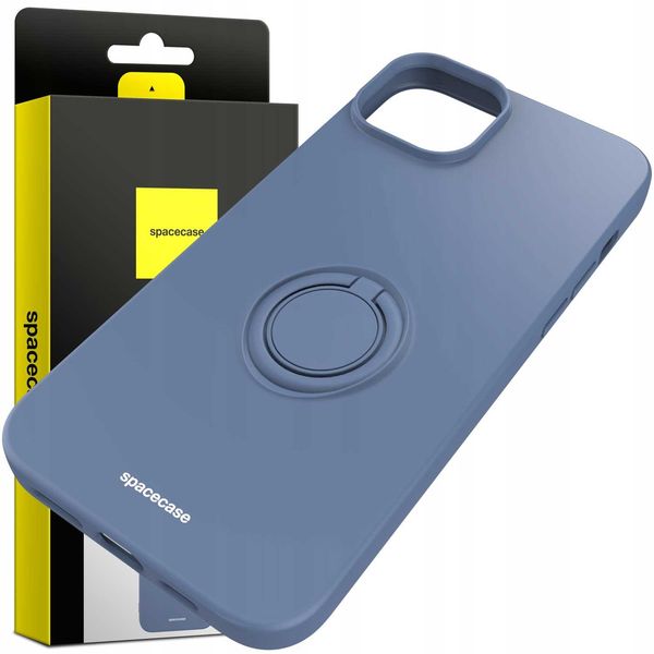 Spacecase Silicone Ring Iphone 15 Plus Blue zdjęcie 8
