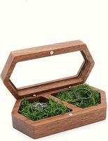 Pudełko Na Obrączki Drewniane Z Mchem Na Ślub Pudełeczko Rustykalne