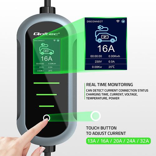 Qoltec mobilna ładowarka EV Typ2 7kW WiFi 5m na Arena.pl