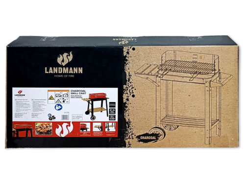 Grill węglowy wózek - prostokątny na Arena.pl