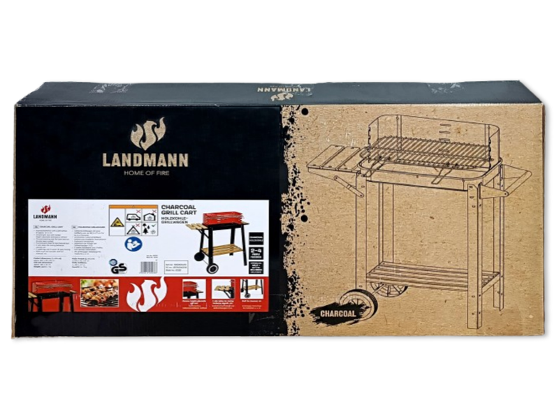 Grill węglowy wózek - prostokątny zdjęcie 4