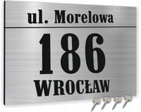 Tabliczka ADRESOWA Aluminiowa SREBRNA Numer domu