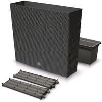 Doniczka skrzynka rattan 77x23x68cm wkład Antracyt