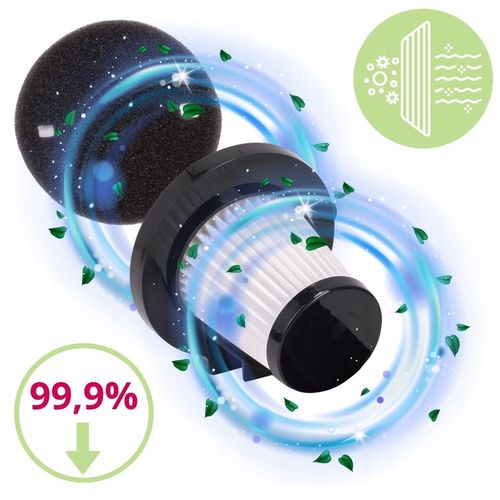 ODKURZACZ 2-w-1 RĘCZNY PIONOWY lekki MOCNY AKCESORIA filtr HEPA KAMILLE na Arena.pl