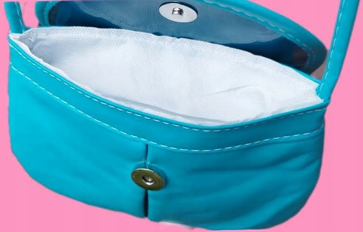 Torebka listonoszka skóra ekologiczna NIEBIESKA zdjęcie 2