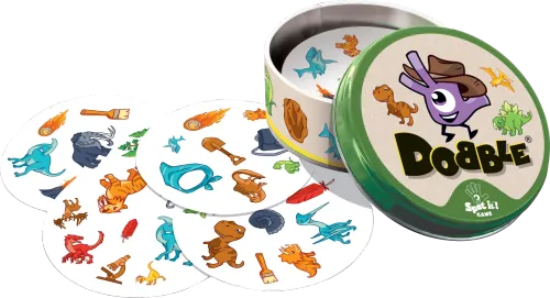 Prosta gra dla dzieci na spostrzegawczość - Dobble Dinozaury - Znajdź parę na Arena.pl