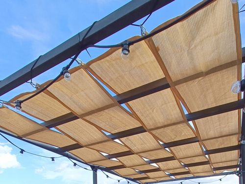 PAS ALTANOWY ŻAGIEL PRZECIWSŁONECZNY OGRODOWY NA ALTANĘ HDPE PIASKOWY 0,7X5 na Arena.pl