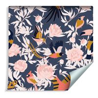 Tapeta Ozdobna Piękne Rośliny Ptaki Liście Zwierzęta ROLKA 10m