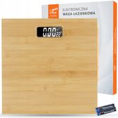 ELEKTRONICZNA BAMBUSOWA WAGA ŁAZIENKOWA DO 180 KG WYŚWIETLACZ LED