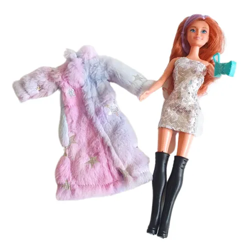 Lalka Modna Natalia W Kożuszku 29Cm na Arena.pl