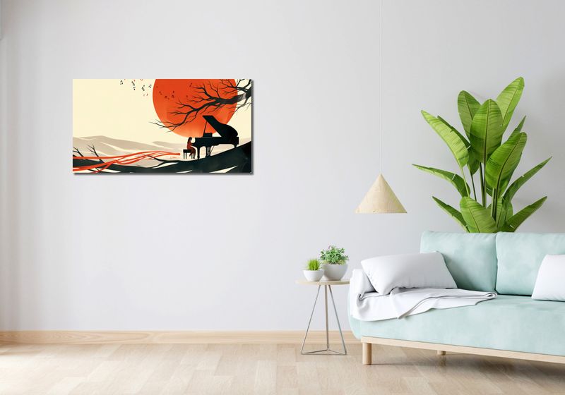 Obraz 100x50cm Pianistka zdjęcie 2