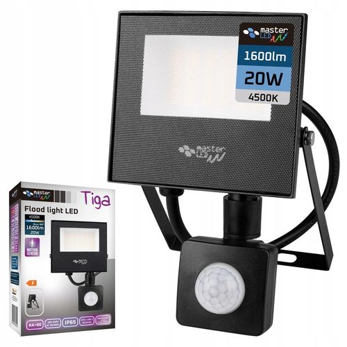HALOGEN LED z czujnikiem ruchu naświetlacz lampa 20W 4500K ZEWNĘTRZNY na Arena.pl