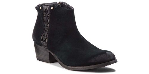 Clarks Botki damskie - Maypearl Fawn na słupku - rozmiar 36 - czarny zamsz na Arena.pl