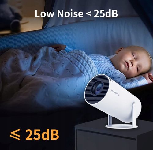 PROJEKTOR RZUTNIK LED ANDROID OBROTOWY 4K TV WIFI GŁOŚNIK BLUETOOTH HD 2025 na Arena.pl