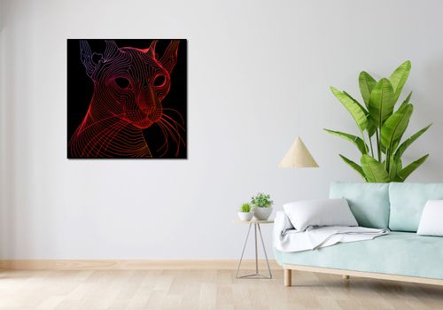 Plakat 90x90cm Cyfrowa Kocica na Arena.pl