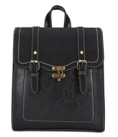 PLECAK DAMSKI SKÓRZANY TORNISTER VINTAGE 2W1 CZARNY