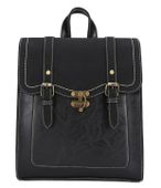 PLECAK DAMSKI SKÓRZANY TORNISTER VINTAGE 2W1 CZARNY