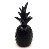 ANANAS CERAMICZNY FIGURKA DEKORACJA GLAMOUR 18 cm czarny