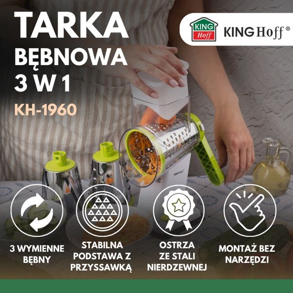 TARKA BĘBNOWA DO WARZYW SERA KINGHOFF KH-1960 zdjęcie 3