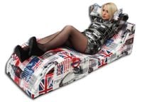 FOTEL RELAX ROZKŁADANY SOFA PUFA KANAPA MATERAC + PODUSZKA