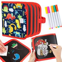 tablica książeczka do rysowania + pisaki kredowe dinozaury