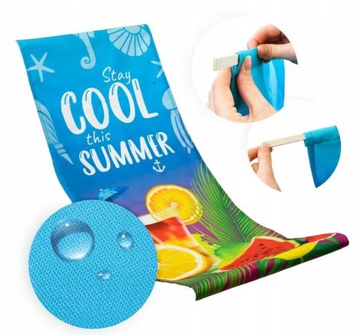 Płachta na leżak do ogrodu WZORY nadruk FULLPRINT PŁACHTA NA LEŻAK PLAŻOWY na Arena.pl