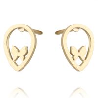 kolczyki ze stali chirurgicznej pozłacane sztyfty kst2709