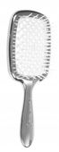 Szczotka do włosów JANEKE SUPERBRUSH chromowana chrom srebrno-biała 22cm