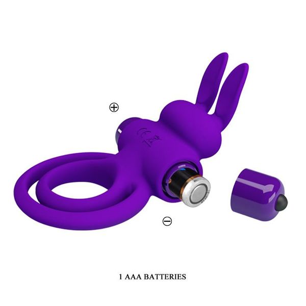 PRETTY LOVE - VIBRANT PENIS RING III 10 Functions Purple zdjęcie 7