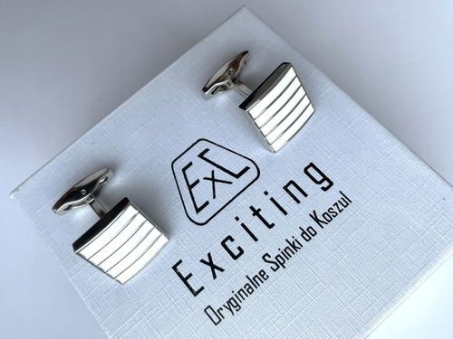 Czarne spinki do mankietów EXC Motocykl Motor Cross Enduro KTM Racing Tytan na Arena.pl