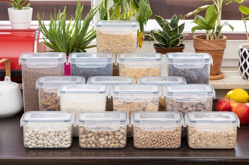 POJEMNIK SŁOIK PLASTIKOWY NA MAKARON KASZE PUDEŁKA NA ŻYWNOŚĆ 15 szt na Arena.pl