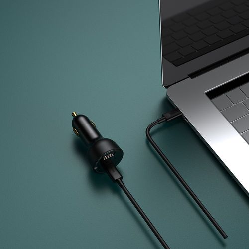 Szybka mocna ładowarka samochodowa USB / USB-C PPS QC PD 100W czarny na Arena.pl