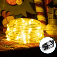 Wężyk LED Φ5mm 5m 50 LED biały ciepły z zasilaczem i 8 funkcjami do dekoracji