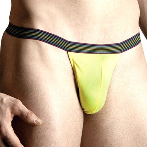 Klasyczne żółte stringi męskie SoftLine 4496 XL na Arena.pl