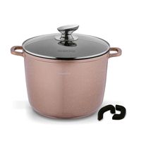 2X GARNEK INDUKCJA duży garnek MARMURKOWY 6L Pollo Rose Gold Konighoffer