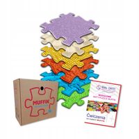 Mata sensoryczna ortopedyczna 6 el Muffik Baby z ćwiczeniami