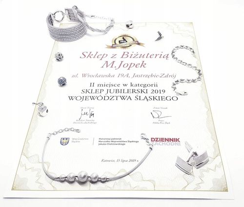 SREBRNY ŁAŃCUSZEK ŁAŃCUCH 925 SPLOT PANCERKA 3,3mm / 45 cm - SREBRO M.JOPEK na Arena.pl
