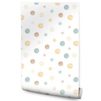 Tapeta Do Pokoju Dziecka Delikatne KROPKI Akwarelowe Groszki W Stylu Boho