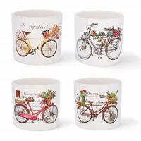 Osłonka ceramiczna dekoracyjna doniczka na kwiaty balkon taras