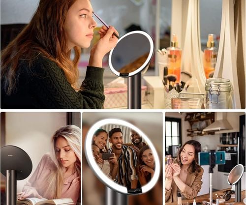 Lustro do makijażu LED 9 cali z czujnikiem dotykowym 3 kolory bezprzewodowe na Arena.pl