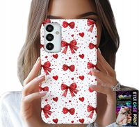 ETUI DO SAMSUNG GALAXY M23 - CZERWONE WSTĄŻKI WSTĄŻKA MODNE WZORY