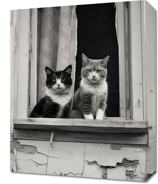 Obraz 40x50cm Para w Oknie zdjęcie 1