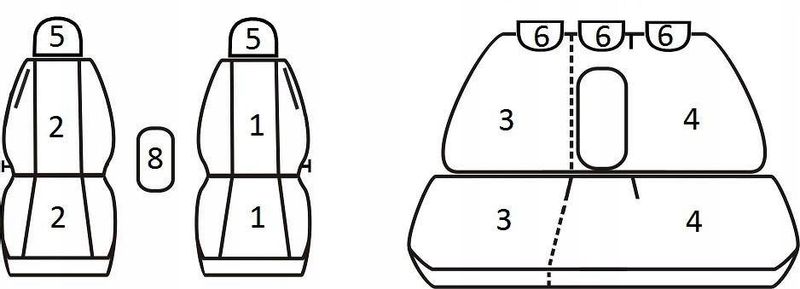 Pokrowce miarowe do VW Golf V Plus (2005-2014r) zdjęcie 2