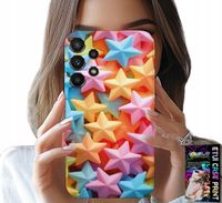 ETUI DO SAMSUNG GALAXY A32 4G - KOLOROWE GWIAZDKI GWIAZDA FUTERAŁ +FOLIA