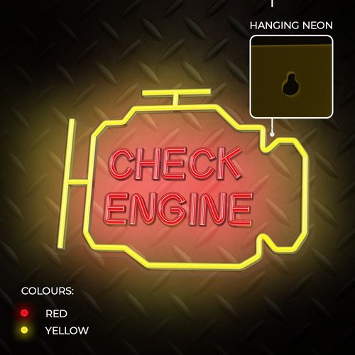Neon PLEXI LED CHECK ENGINE żółto czerwony NNE21 Neolia na Arena.pl