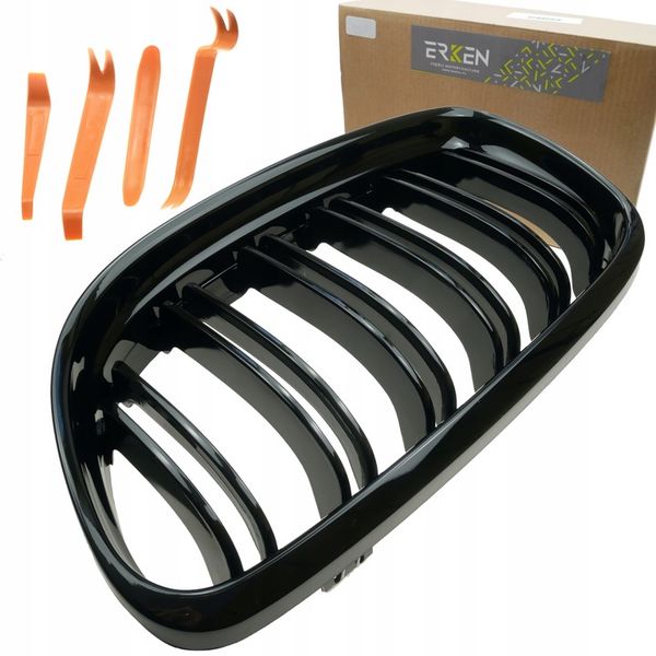 Nerki grill atrapa Czarny połysk do BMW E90 E91lifting 2008-2013 zdjęcie 5